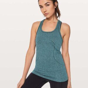 Lululemon Swiftly Tech Racerback Black / Desert Teal Size 10